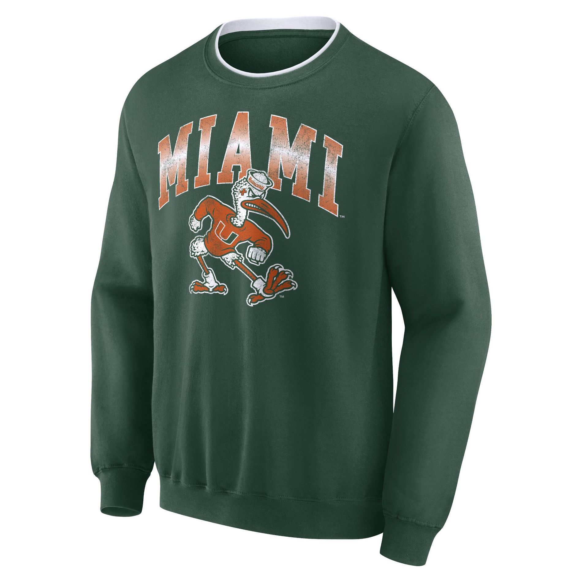 NCAA Miami Hurricanes Men's Crew Fleece Sweatshirt