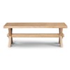 Home Styles Cambridge Trestle Dining Bench White Washed: Hardwood Frame, Seats 2, Dry Dust Care - 3 of 4