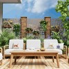 Lirago Metal Outdoor Privacy Screen Freestanding Patio Decorative Screens - 72"x47", Brown - 3 of 4