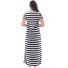 Just Love Womens Stripe Maxi Dress Knit Jersey T-Shirt Dress for Women - 3 of 3