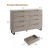 Nasitip 8 Drawer Dresser for Bedroom, 55"Freestanding Horizontal Drawer with Storage,for Home Office - 3 of 4