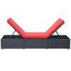 vidaXL Sun Lounger with Cushion Poly Rattan Black - 4 of 4