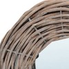 Aghana Digitals 3-Piece 5.9" Handmade Wicker Rattan Mirrors with Wall Mounting Accessories - - 4 of 4