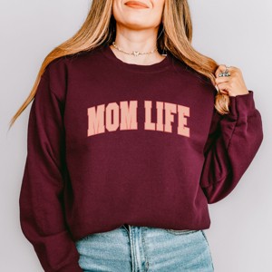 Simply Sage Market Women's Graphic Sweatshirt Curved Mom Life - 1 of 4