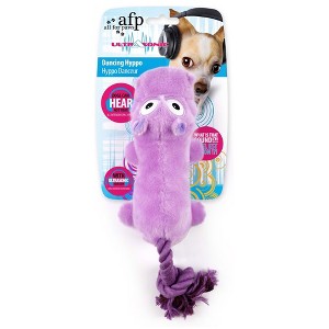 Allforpaws Ultrasonic Dancing Hippo Plush Dog Toy, Purple - 1 of 4