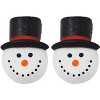 KOVOT Set of 2 Snowman Porch Light Covers | Weatherproof Outdoor Holiday Decor | 9" W x 12" H | Easily Fits Most Light Fixtures for Instant Festivity - 3 of 4