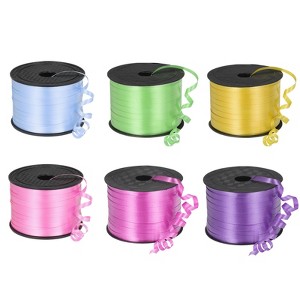 Unique Bargains Shiny Christmas Party Decoration Metallic Curling Ribbon 6 Pcs - 1 of 4