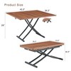 Lift Coffee Table Center Table Dining Table Multifunctional Office Table Dressing Table Reading Desk Accent Table with Adjustable Height - ModernLuxe - 3 of 4