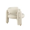 Modern Barrel Accent Chair with Hollow Back, Stylish Curved Arm Side Chair for Bedroom & Living Room - 4 of 4