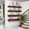 APRILSOUL Set of 2 Dark Chocolate Wood Decorative Wall Shelf, Floating Fireplace Shelves, Cap-Shelf Mantel - 2 of 4