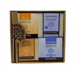 Relax Soap & Bath Salt Gift Set | Lavender & Vanilla Orange Aromatherapy | Natural Skin Care | Plantlife - 1 of 2