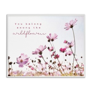 Stupell Industries You Belong Among Wildflowers Phrase Framed Giclee Art - 1 of 4