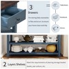 50" Wooden Console Table with 3 Drawers, Narrow Long Sofa Table With 2 Open Shelves, Sofa Foyer Table for Living Room Hallway Entryway - 4 of 4
