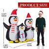 SEVOBAL Inflatable Holiday Decorations 6FT Christmas Inflatable Decoration Inflatable Penguin Family Funny Blow Up Yard Decor, Multi, 65"*39.4"*70.9" - 4 of 4