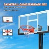 Inground Basketball Hoop Outdoor, 8-10ft Quick Adjustable Basketball Hoop In Ground with 55" Shatterproof Tempered Glass Backboard - 4 of 4