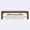Coucheta 63 inch TV Stand TVs up to 75", Wood Cabinet Entertainment Center Media with 2 Drawer, Open Shelf Storage, Remote Control 16 Color LED - 2 of 4