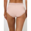 INSPIRE CHIC Women's High Waist Tummy Control Comfortable Lace Trim Ribbed Briefs 6 Packs - 2 of 4