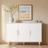 LunaLulinlk 3-Door Large Storage Sideboard with Gold Handles for Kitchen - 3 of 4