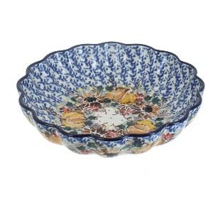 Blue Rose Polish Pottery 249 Ceramika Artystyczna Medium Scallop Dish - 1 of 1