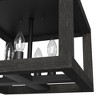 Hunter Fans 12" Squire Manor Ceiling Light Matte Black/Dark Ash - Minimalist Flush Mount with 4 Bulbs for Organic Modern Style - 2 of 2
