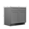Kitchen Base Cabinet, Unassembled Cabinet with Adjustable Shelf without Top - 3 of 4