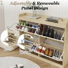 Large Shoe Storage Cabinet with 4 Flip Drawers, Narrow Shoe Cabinet for Entryway with Wooden Legs, Freestanding Hidden Shoe Rack Organizer - 4 of 4