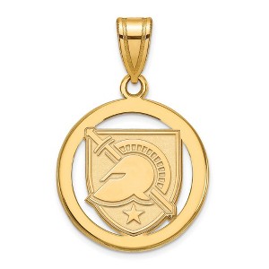 Black Bow Jewelry 14k Yellow Gold Plated Sterling Silver U.S. Military Academy Black Knights NCAA Small Pendant - 1 of 3