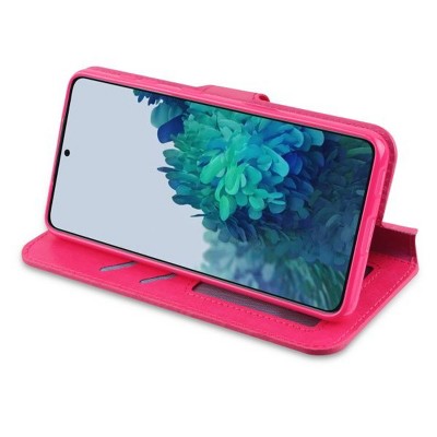 MyBat MyJacket Wallet Element Series Compatible With Samsung Galaxy S21 Plus - Hot Pink