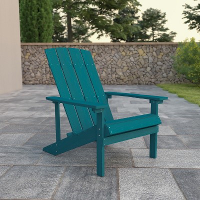 Sea Foam Green Polystyrene Resin Adirondack Chair with Armrests
