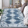 Washable Vintage Rug Non Slip Low Pile Rug Soft Throw Floor Cover Foldable Indoor Carpet for Living Room Bedroom Playroom Nursery - 4 of 4