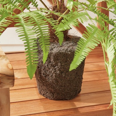 29.5" Tall Green Silk and Plastic Potted Fern