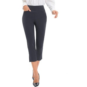 Clearlove Pants for Women Casual Summer Pull On Yoga Dress Work Jeggings Athletic Golf Crop Pants with Pockets - 1 of 4