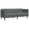 vidaXL Dark Gray Sofa Set - Comfortable 2 & 3-Seater Settee Armchair - Modern Fabric Lounge Couch for Living Room - 3 of 4