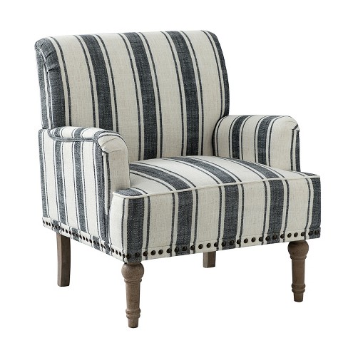 Venere Bedroom Wooden Upholstered Armchair With Nailhead Trim And ...