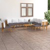 vidaXL Patio Lounge Set Sectional Sofa Set with Cushions Solid Wood Acacia - 2 of 4