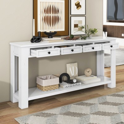 Wooakway 63"L 30"H 14"D Console Table Dresser TV Stand Sofa Table for Entryways Living Rooms Bedrooms Hallways