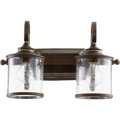 Quorum Lighting San Miguel Vintage Copper 2-Light Damp Rated Ceiling Fan