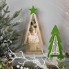 Northlight Lighted Wooden Christmas Tree with Star and Reindeer Woodland Scene - 15" - image 3 of 4