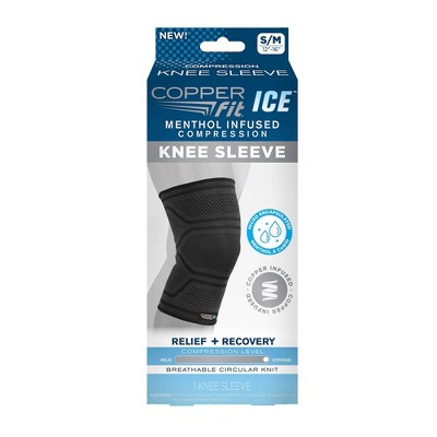 Copper Fit Ice Knee Sleeve Infused With Cooling Action & Menthol - S/m :  Target