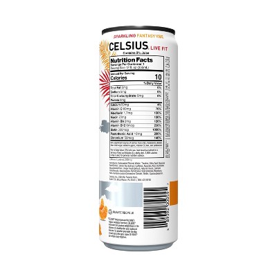 Celsius Sparkling Fantasy Vibe Energy Drink - 12 fl oz Can