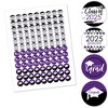 Big Dot of Happiness 2025 Purple Graduation Party Round Candy Sticker Favors - Labels Fits Chocolate Candy (1 Sheet of 108) - 2 of 4