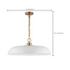 Nuvo Lighting Colony 1 - Light Pendant in  Matte White/Burnished Brass - 3 of 4