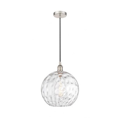 Athens Water Glass - 1 Light Mini Pendant In Industrial Style-14.75 Inches Tall and 12 Inches Wide