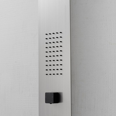 Nickel 4-Jet Rainfall Shower Panel System with Handheld Wand