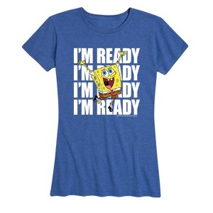 Women's - SpongeBob SquarePants - I'm Ready Short Sleeve Graphic T-Shirt - 1 of 4