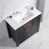 Chery Life 36" in Black Bathroom Storage Cabinet with 2 Doors and 2 Drawer, Soft Closing, Multifunctional Storage - 2 of 4