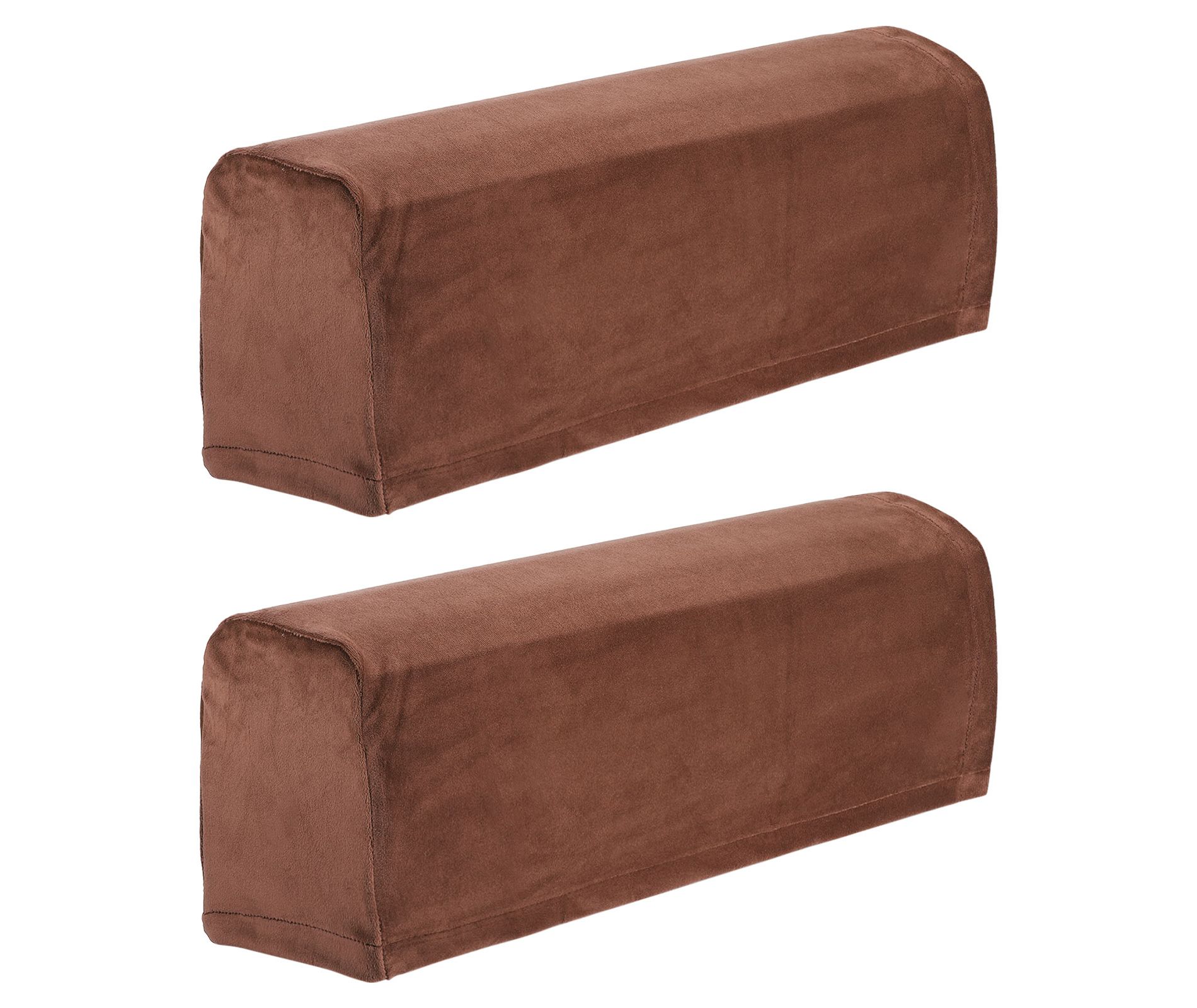 Unique Bargains Stretch Soft Polyester Fiber Sofa Couch Armchair Slipcovers 2 Pcs Coffee