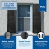 Plastic Development Group 14 x 55 Inch Decorative Exterior Vinyl Faux Louvered Window Shutters with Installation Kit and Instructions, Black (4 Pack) - 4 of 4