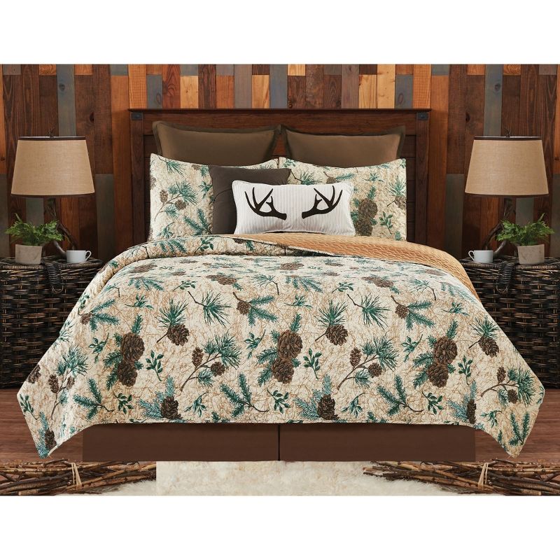 C&F Home Rustic Pinecone Quilt Set  - Reversible and Machine Washable, 2 of 10