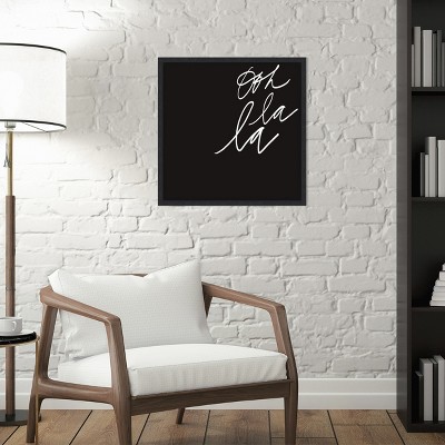 Ooh II Black and White Canvas Typography Wall Art
